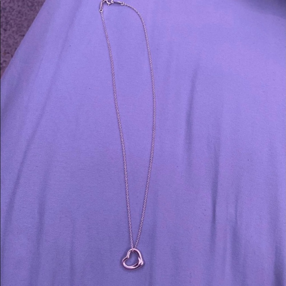 tiffany and co sterling silver heart pendant